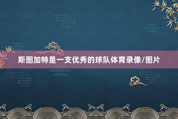 斯图加特是一支优秀的球队体育录像/图片