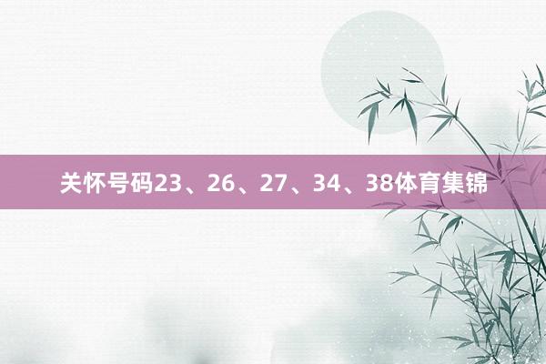 关怀号码23、26、27、34、38体育集锦