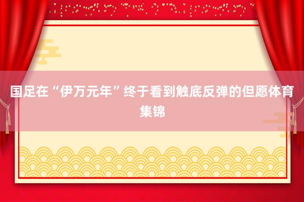 国足在“伊万元年”终于看到触底反弹的但愿体育集锦